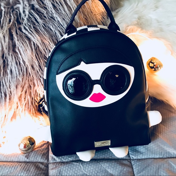 Betsey Johnson Handbags - Betsey Johnson Superstar Anime Girl Black Backpack